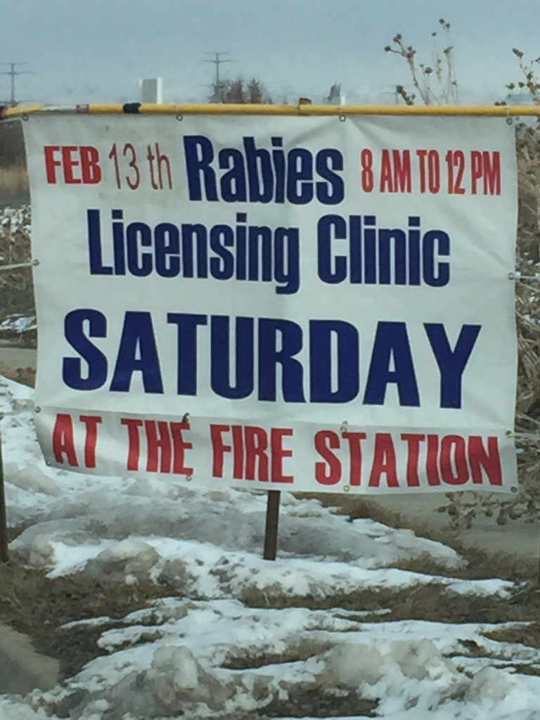 Rabies Licensing Clinic--Bluffdale City (01-16-16)